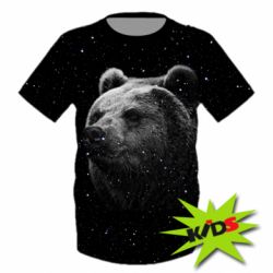 Детская 3D футболка Bear and stars - PrintSalon