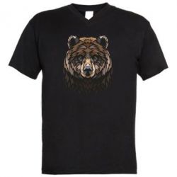 Чоловіча футболка з V-подібним вирізом Bear graphic - PrintSalon