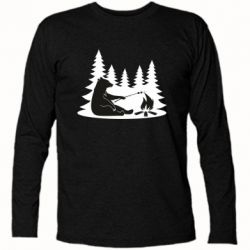 Футболка с длинным рукавом Bear on picnic - PrintSalon