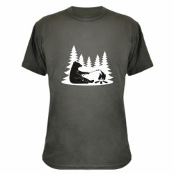 Камуфляжная футболка Bear on picnic - PrintSalon