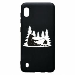 Чехол для Samsung A10 Bear on picnic - PrintSalon