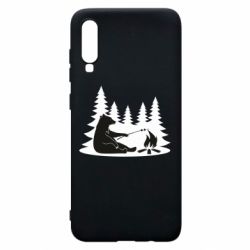 Чехол для Samsung A70 Bear on picnic - PrintSalon