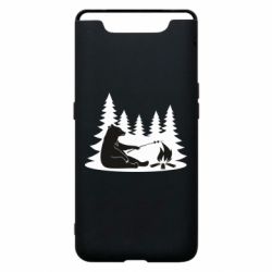 Чехол для Samsung A80 Bear on picnic - PrintSalon