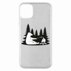 Чехол для iPhone 11 Pro Bear on picnic - PrintSalon