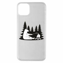 Чехол для iPhone 11 Pro Max Bear on picnic - PrintSalon