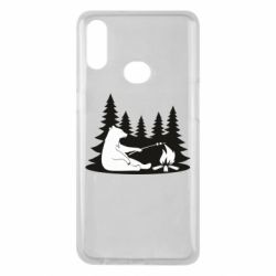 Чехол для Samsung A10s Bear on picnic - PrintSalon