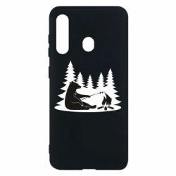 Чехол для Samsung M40 Bear on picnic - PrintSalon