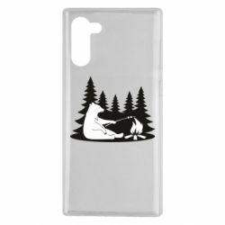 Чехол для Samsung Note 10 Bear on picnic - PrintSalon