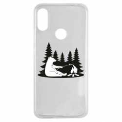 Чехол для Xiaomi Redmi Note 7 Bear on picnic - PrintSalon
