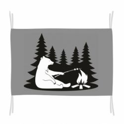 Флаг Bear on picnic - PrintSalon