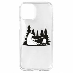 Чехол для iPhone 12 mini Bear on picnic - PrintSalon