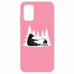 Чехол для Samsung A02s/M02s Bear on picnic - PrintSalon