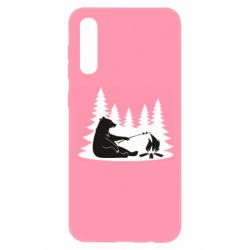 Чехол для Samsung A50 Bear on picnic - PrintSalon