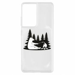 Чехол для Samsung S21 Ultra Bear on picnic - PrintSalon