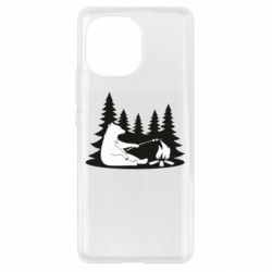 Чехол для Xiaomi Mi11 Bear on picnic - PrintSalon