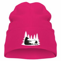 Детская шапка Bear on picnic - PrintSalon