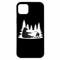 Чехол для iPhone 14 Plus Bear on picnic - PrintSalon