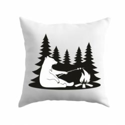Подушка Bear on picnic-PrintSalon Подушка Bear on picnic