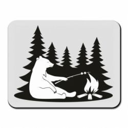 Коврик для мыши Bear on picnic - PrintSalon