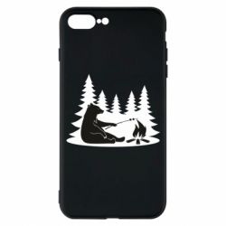 Чехол для iPhone 7 Plus Bear on picnic - PrintSalon