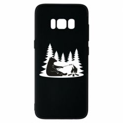 Чехол для Samsung S8 Bear on picnic - PrintSalon