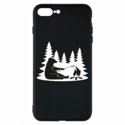 Чехол для iPhone 8 Plus Bear on picnic - PrintSalon