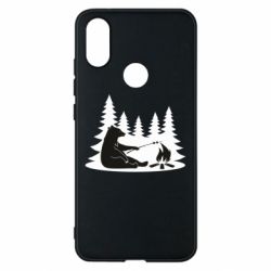Чехол для Xiaomi Mi A2 Bear on picnic - PrintSalon