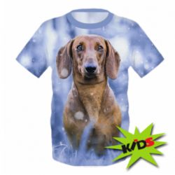 Детская 3D футболка Beautiful dachshund - PrintSalon