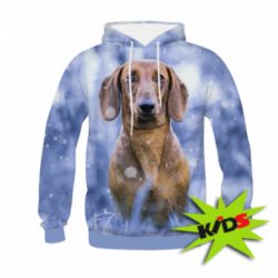 Детское 3D худи Beautiful dachshund - PrintSalon