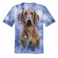 Мужская футболка 3D Beautiful dachshund - PrintSalon