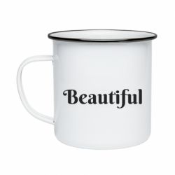 Кружка эмалированная Beautiful - PrintSalon