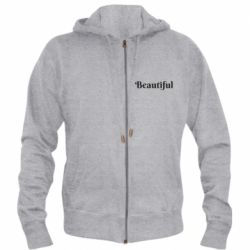 Мужское худи на молнии Beautiful - PrintSalon