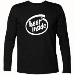 Футболка с длинным рукавом Beer Inside - PrintSalon
