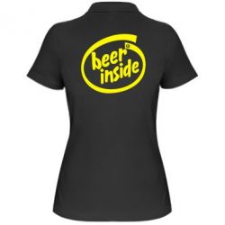 Женское поло Beer Inside - PrintSalon