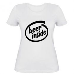 Женская футболка Beer Inside - PrintSalon