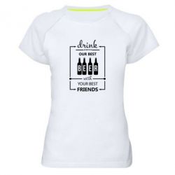 Женская футболка для спорта Beer - PrintSalon