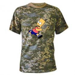 Камуфляжная футболка Беги, Барт, беги! - PrintSalon