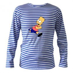 Тельняшка с длинным рукавом Беги, Барт, беги! - PrintSalon