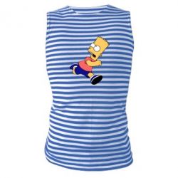 Майка-тельняшка Беги, Барт, беги! - PrintSalon