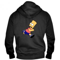 Мужское худи на молнии Беги, Барт, беги! - PrintSalon