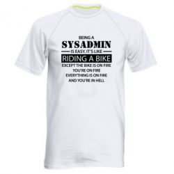 Мужская футболка для спорта Being a sysadmin - PrintSalon