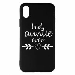 Чехол для iPhone X/Xs Best auntie ever - PrintSalon