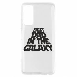 Чехол для Huawei P Smart 2021 Best dad in the galaxy - PrintSalon