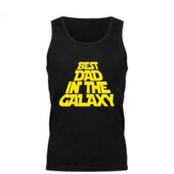 Мужская майка Best dad in the galaxy - PrintSalon
