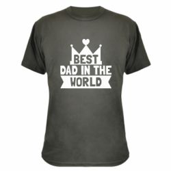 Камуфляжна футболка Best dad in the world - PrintSalon