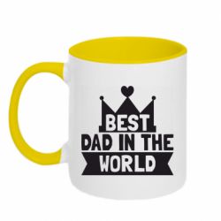 Чашка двокольорова Best dad in the world