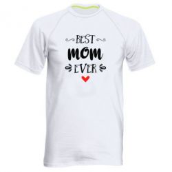 Мужская футболка для спорта Best mom ever - PrintSalon