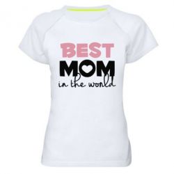 Женская футболка для спорта Best mom - PrintSalon