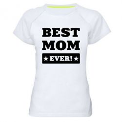 Женская футболка для спорта Best mom - PrintSalon
