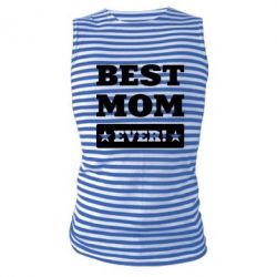 Майка-тельняшка Best mom - PrintSalon